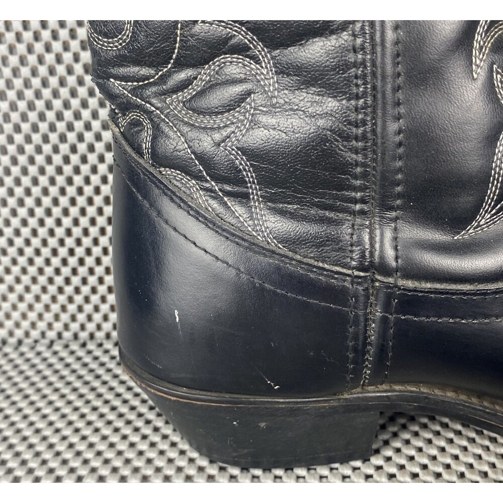 Laredo Cowboy Boots Womens 8.5 M Black Western Pull On - Picture 8 of 11